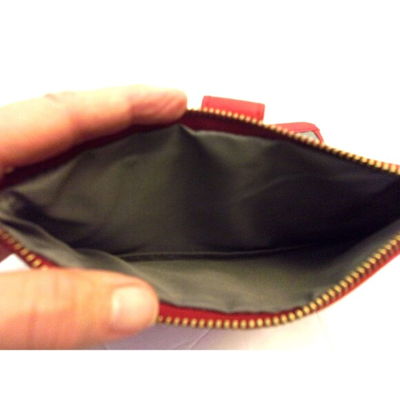 Fossil Red Leather Clutch Wallet 7.5 X 3.5 X .25 - Picture 7 of 8